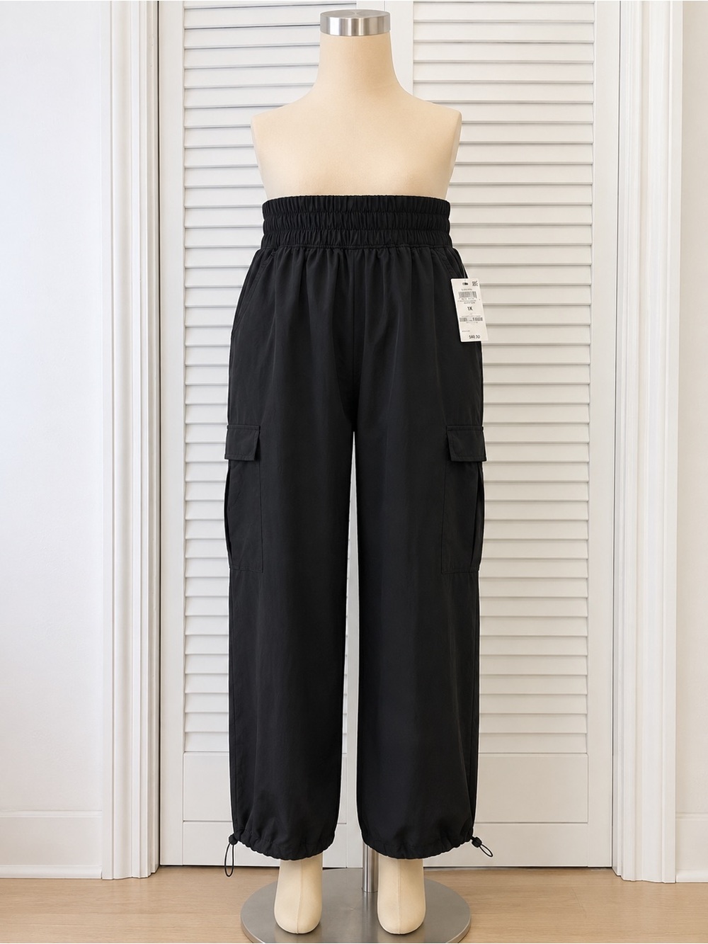 Casual Corner Black Kids Cargo Jogger Pants